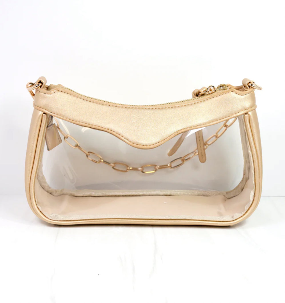 Cassidy Clear Crossbody GOLD - Caroline Hill