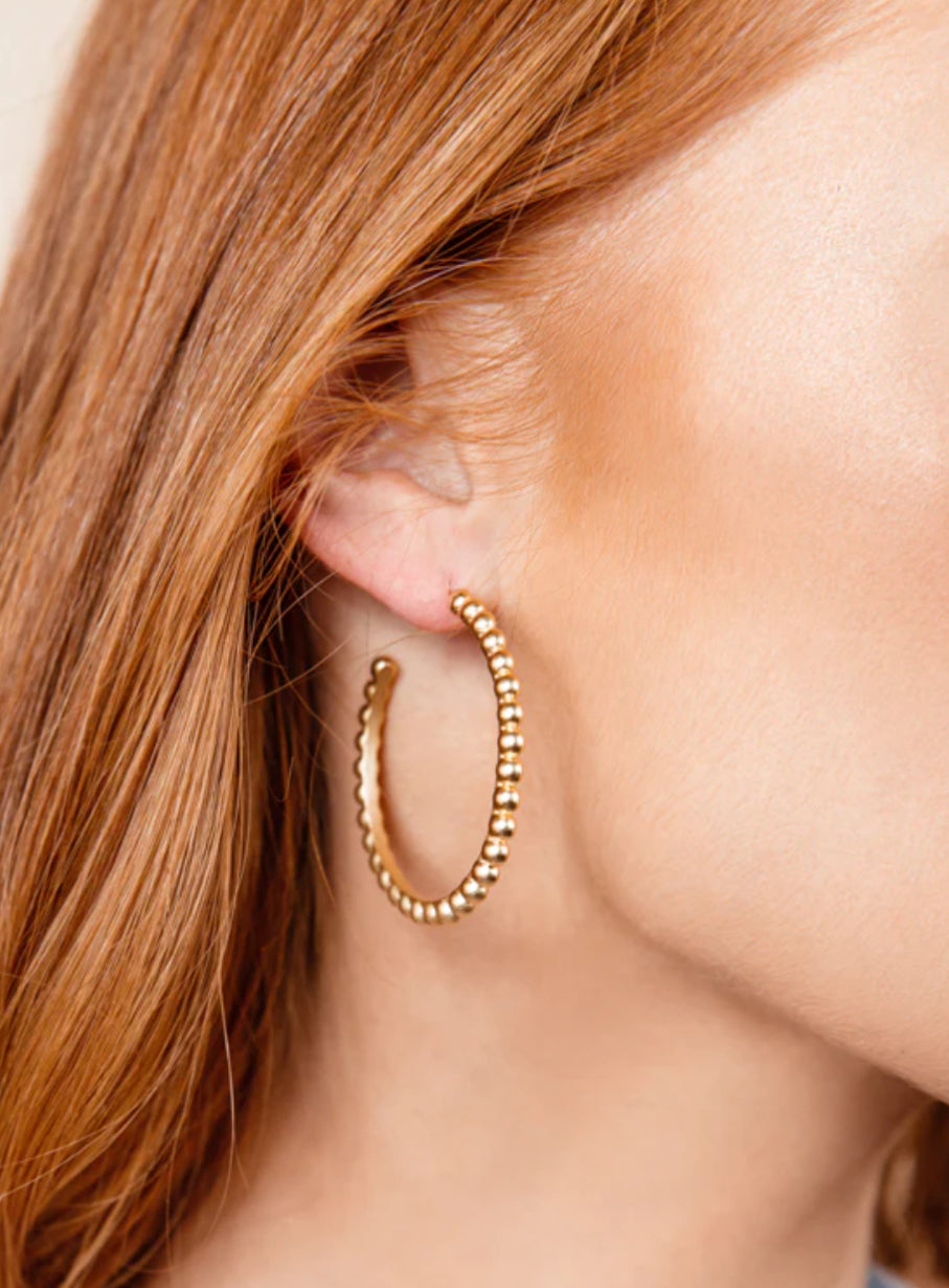 Natalie Wood Design Beaded Hoop EarringS Golf