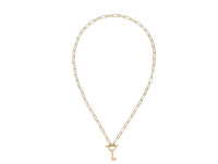 Natalie Wood Design Toggle Initial Necklaces in L Gold