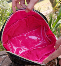 Caroline Hill Capri Large Pouch Black Patent