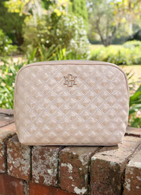 Caroline Hill Capri Large Pouch Nude Patent