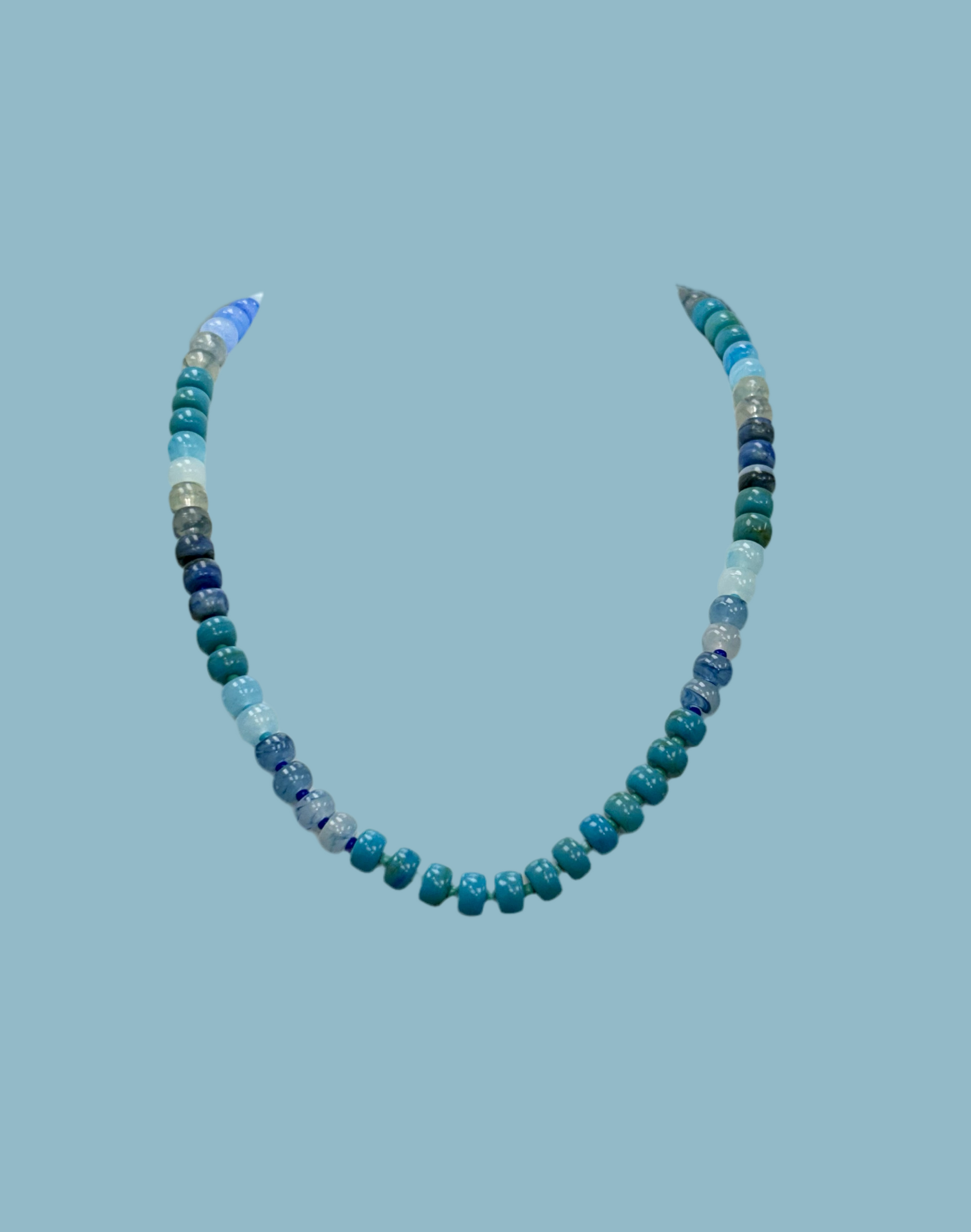 Ocean blue gemstone necklace