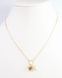 Sally Drop Charm Necklace Gold - Caroline Hill