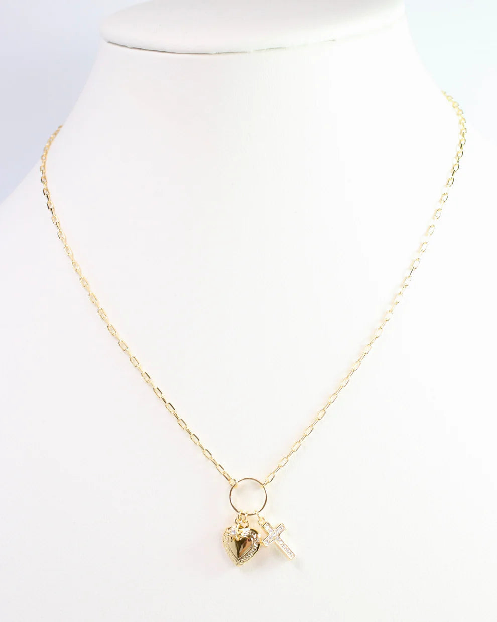 Sally Drop Charm Necklace Gold - Caroline Hill