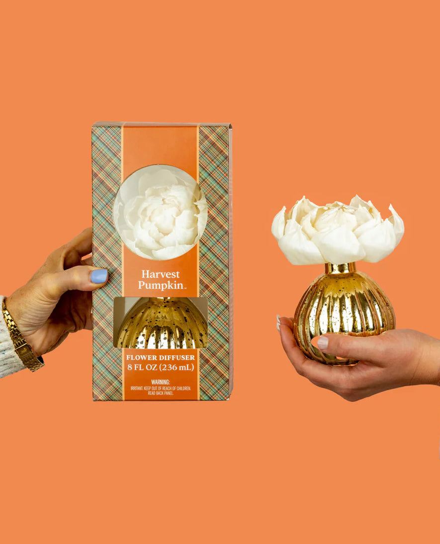 Harvest Pumpkin Holiday Mercury Flower Diffuser - Sweet Grace