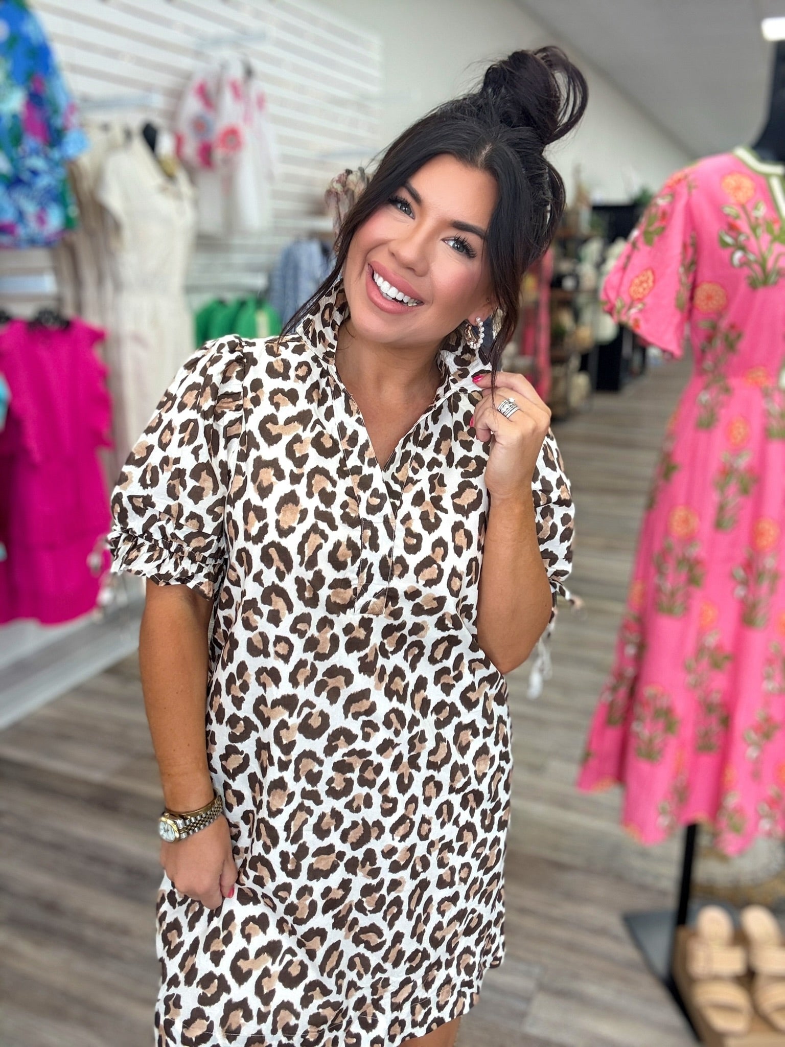 The Amy Leopard Dress