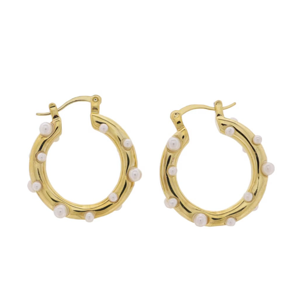 The Jane Pearl Hoop Earring