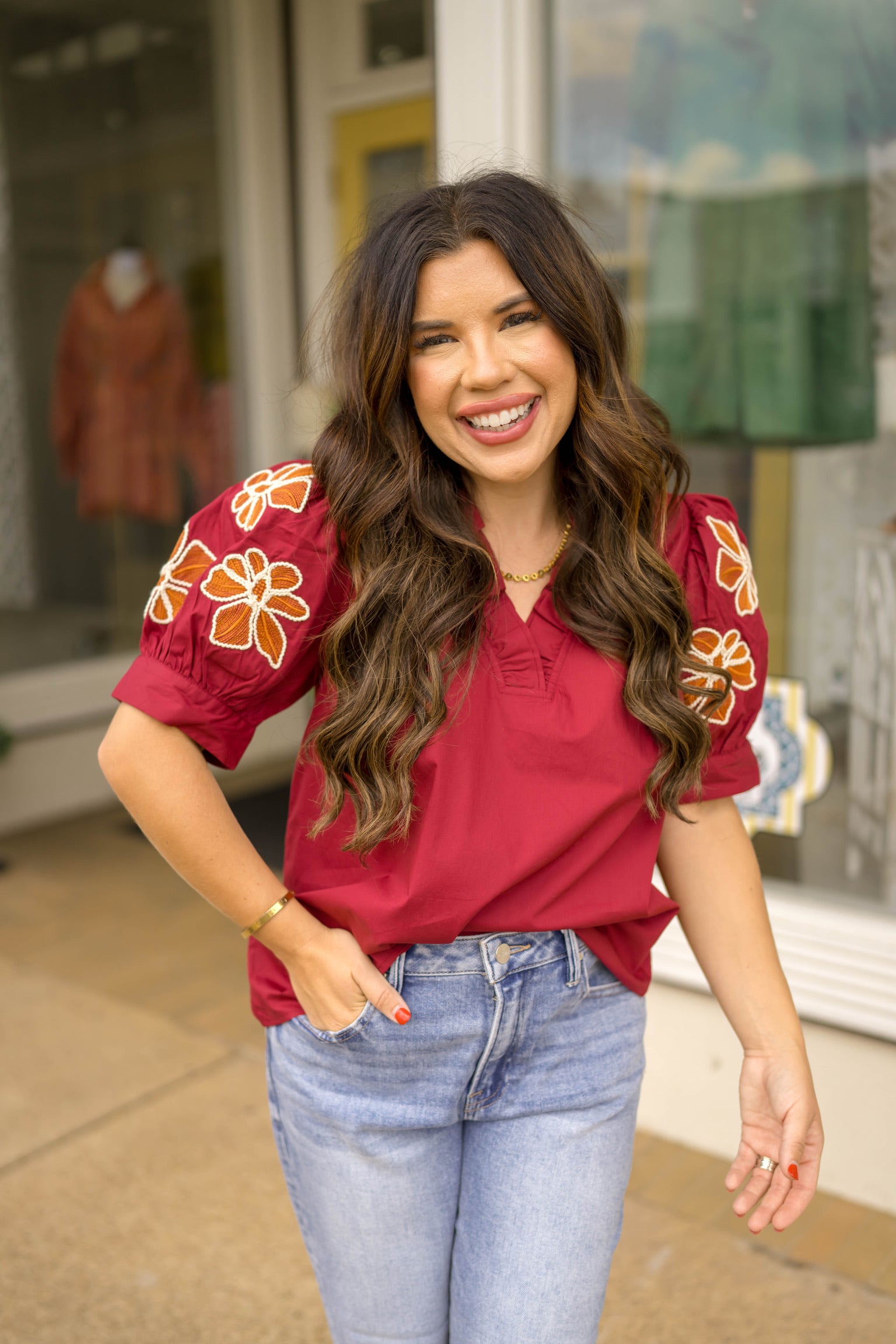 The Brooke Top - Marron