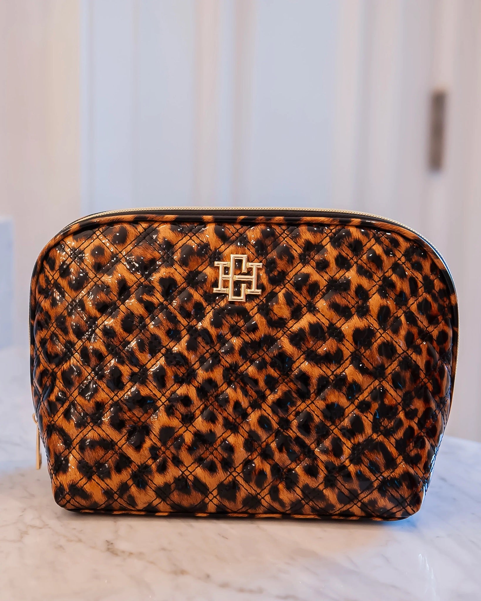 Caroline Hill Capri Large Pouch Leopard