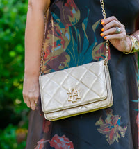 Bryn Clutch/Crossbody Gold Shimmer - Caroline Hill