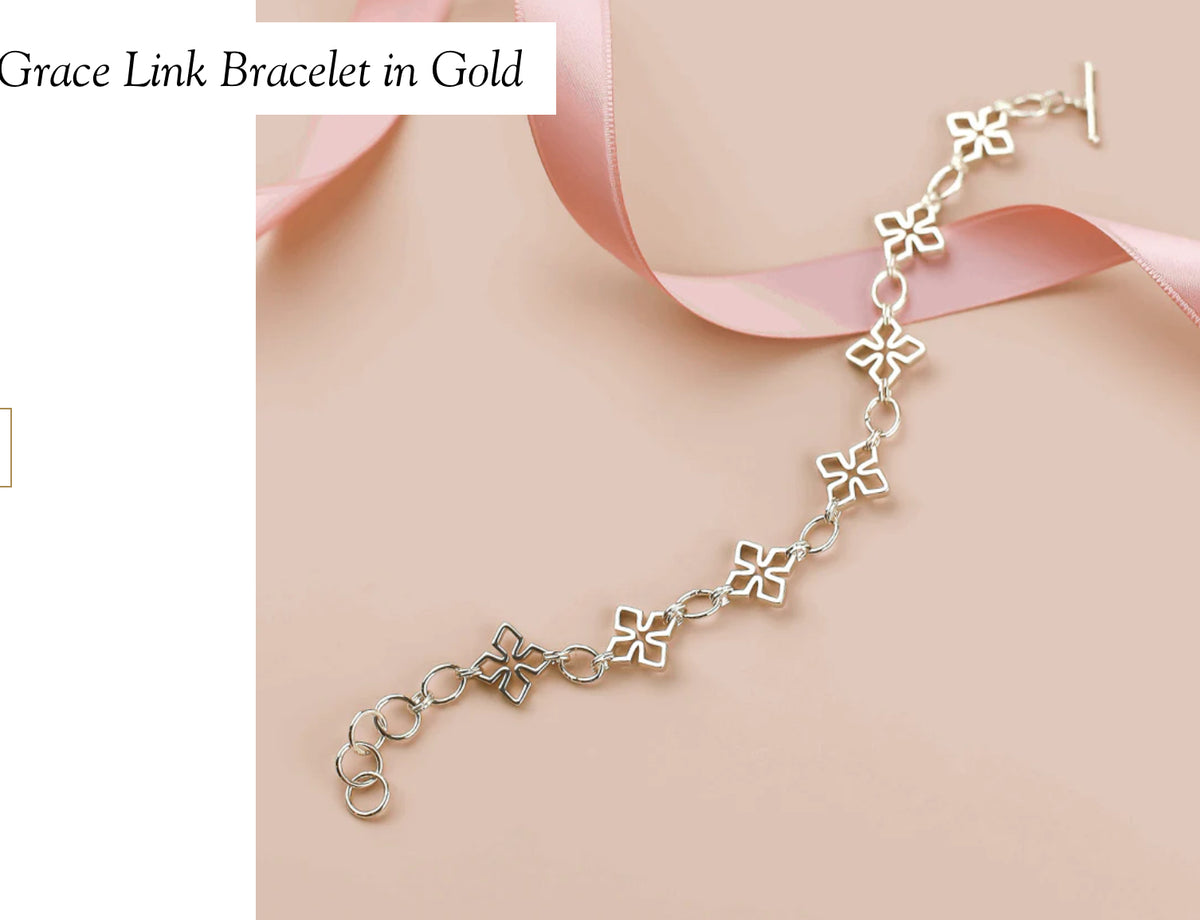 Natalie Wood Grace Link Bracelet Gold
