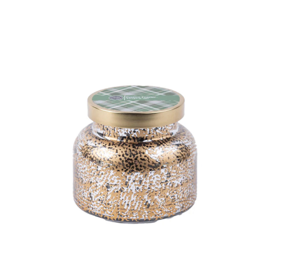 Festive Frasier Holiday Mercury Jar Candle