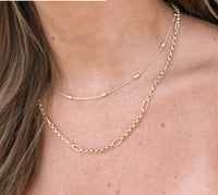 Natalie Wood Design Eclipse Chain Layering Necklace in Gold