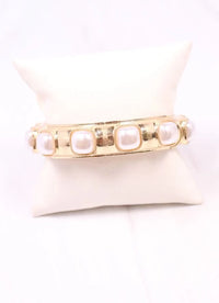 Mirren Bracelet with Pearls Gold - Caroline Hill