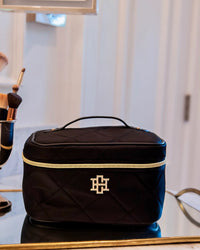 Caroline Hill Hampton Train Case Black Nylon