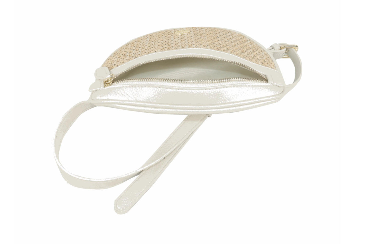 Natalie Wood Design Grace Belt Bag in Cream/Straw