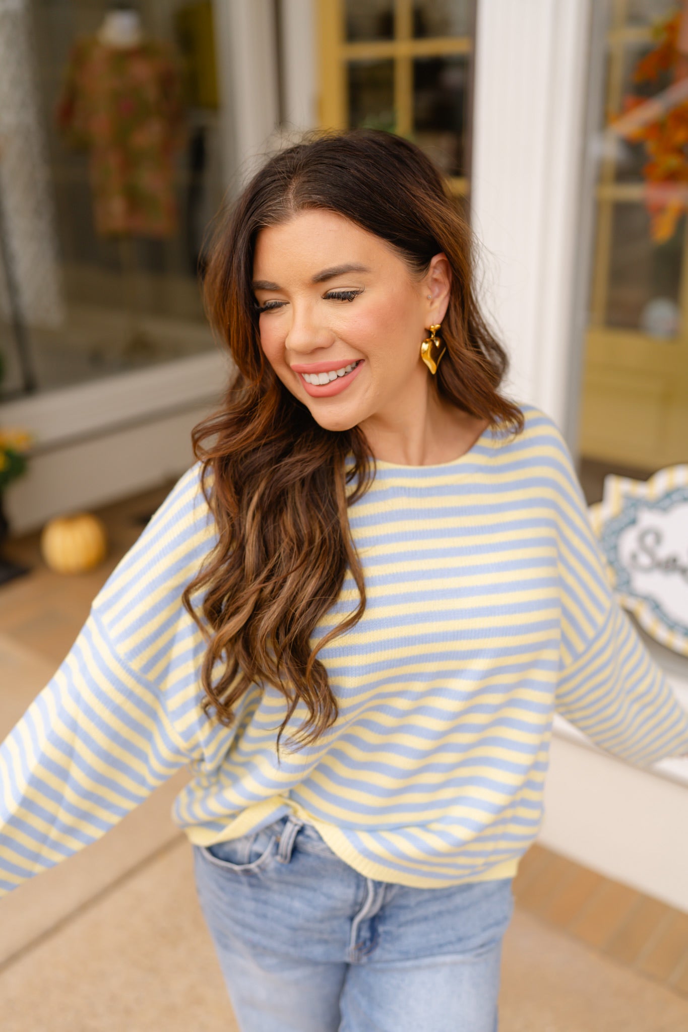 Cathy Sweater - Butter/Cornflowe