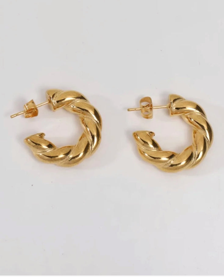 DAINTY TWIST HOOPS