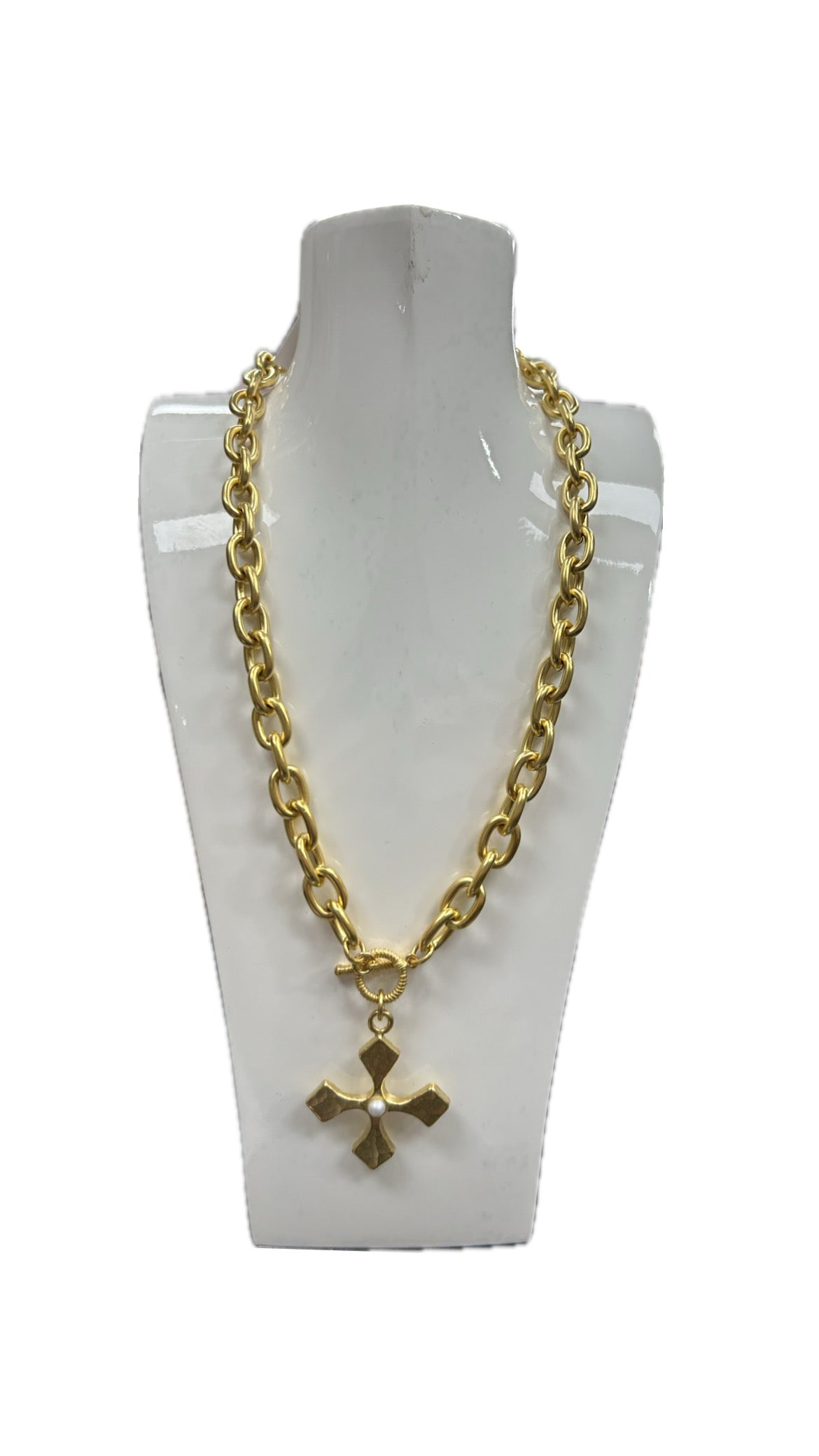Weisinger Design gold necklace with cross accent