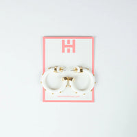 Mini Hoop - White with Gold Balls - Hoo Hoop