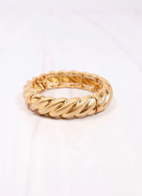 Barbarina Metal Bracelet Gold - Caroline Hill