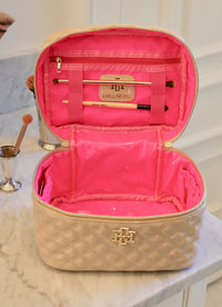 Caroline Hill Hampton Train Case Nude Patent