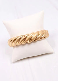 Barbarina Metal Bracelet Gold - Caroline Hill