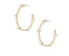 Natalie Wood Design Beaded Cross Hoop Earrings