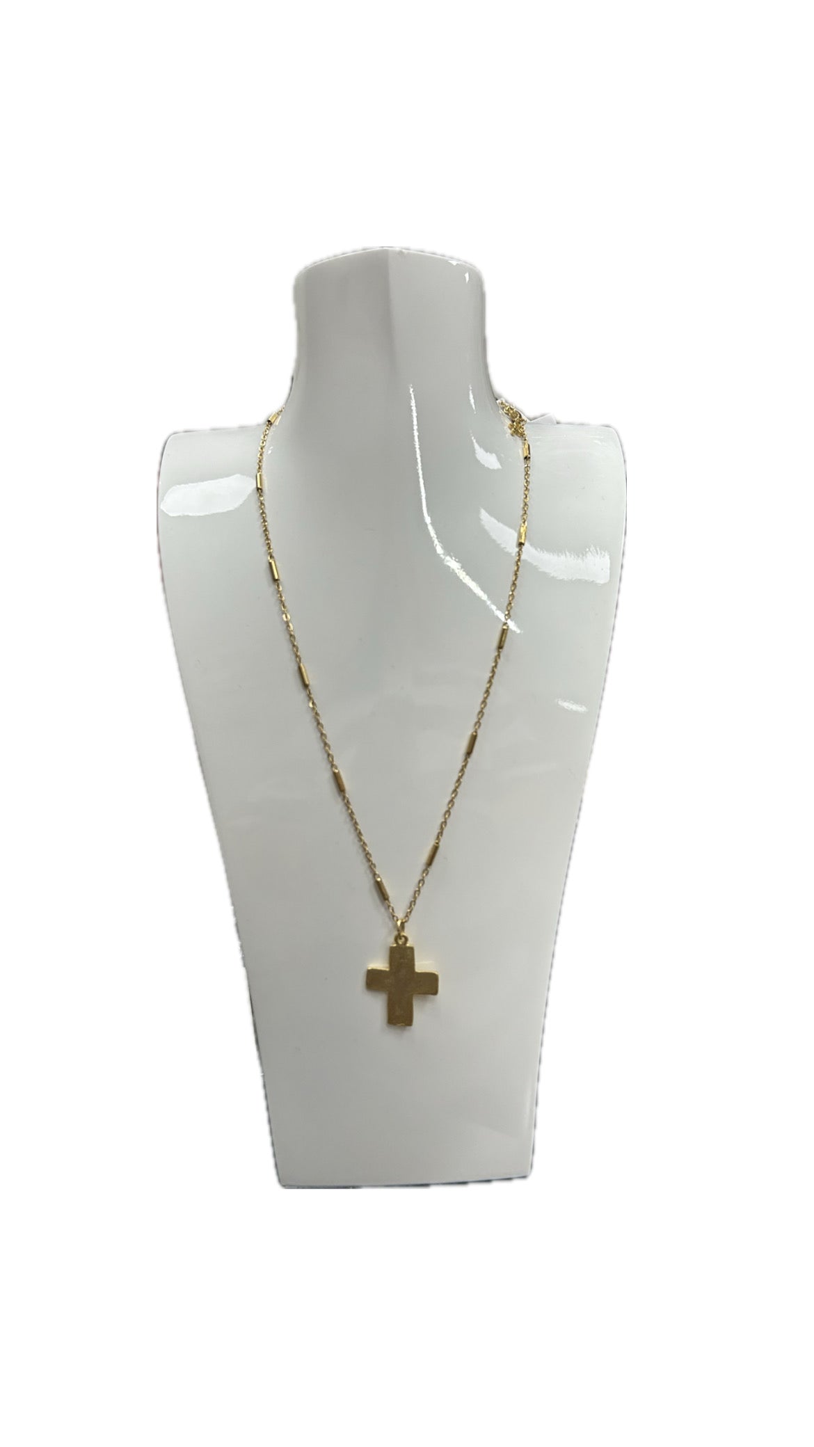 Weisinger Design simple chunky gold cross necklace