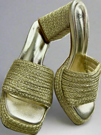 The Shelly Gold Heels