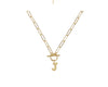 Natalie Wood Design Toggle Initial Necklaces in J  Gold