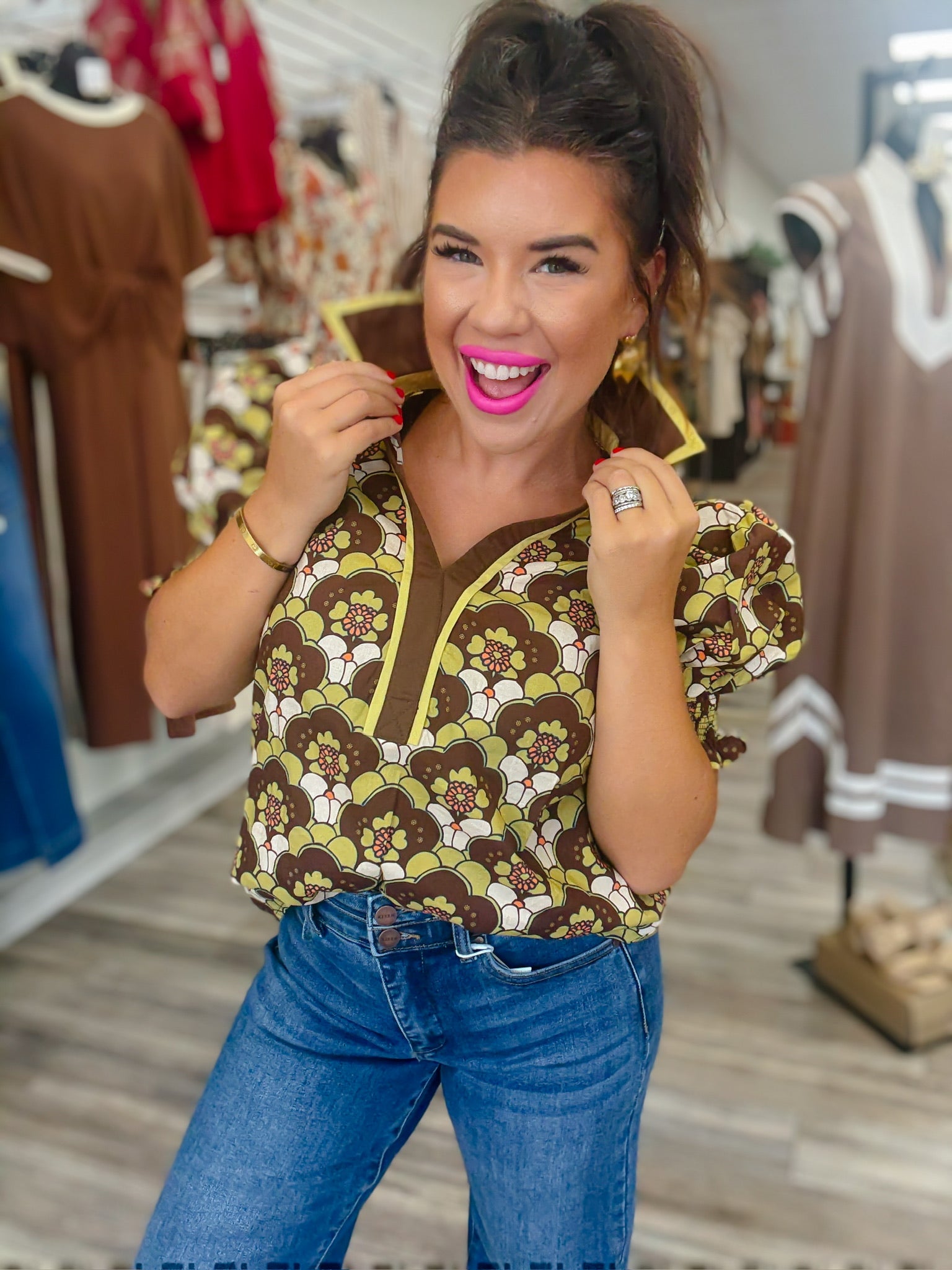 The Bellen Top - Brown