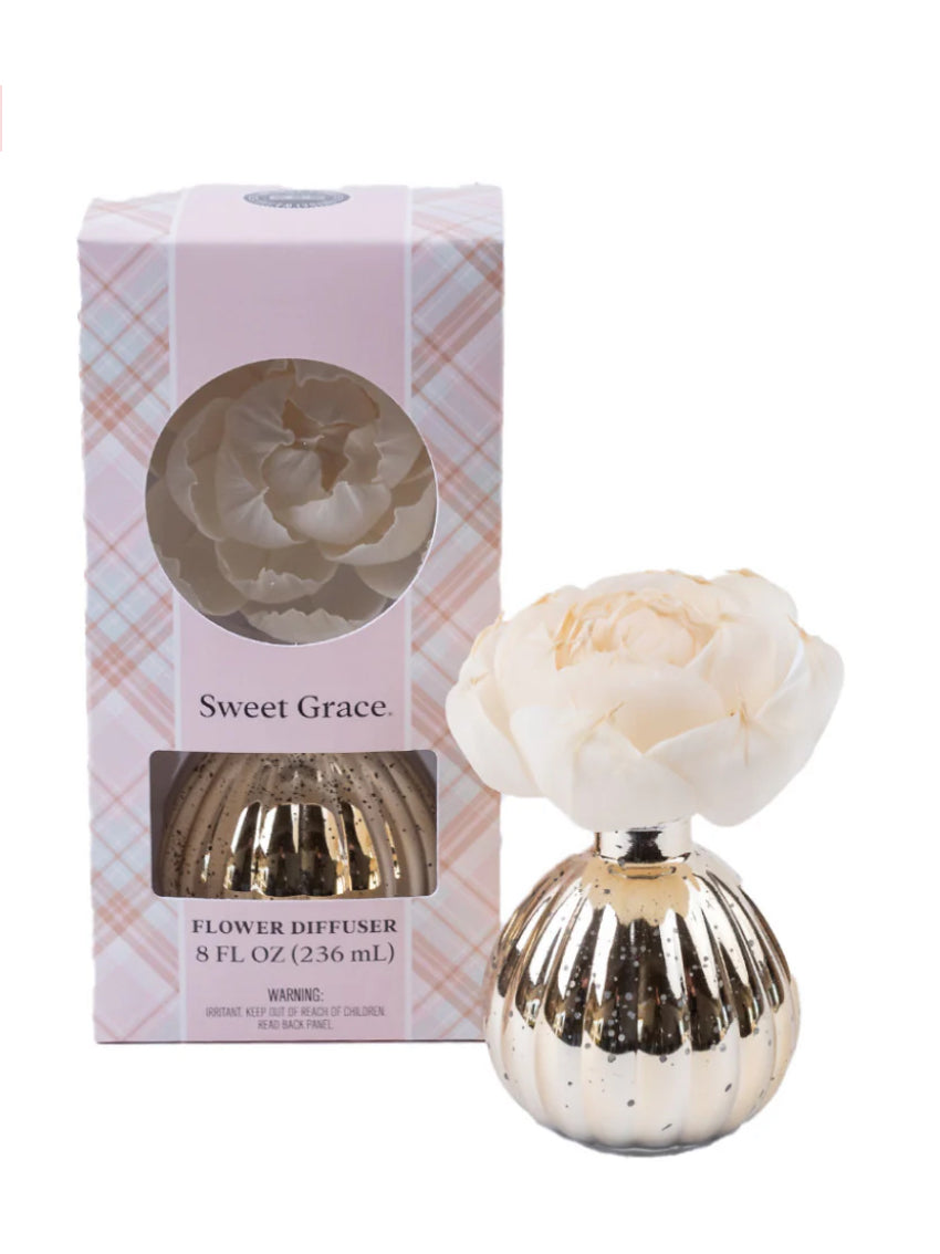 Sweet Grace Mercury Flower Diffuser - Gold