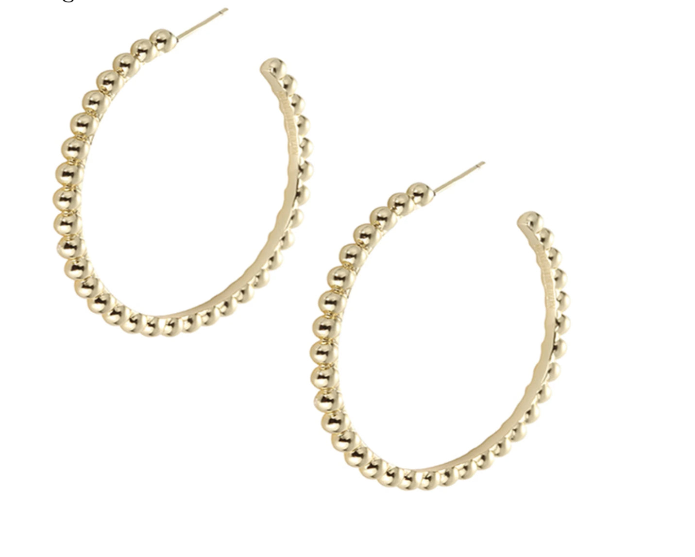 Natalie Wood Design Beaded Hoop EarringS Golf