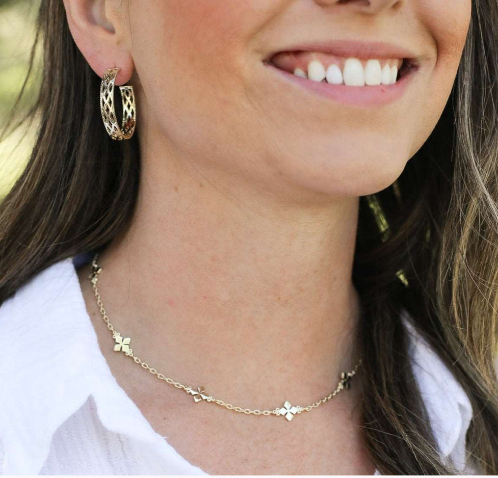 Natalie Wood Believer Cross Mini Necklace in Gold