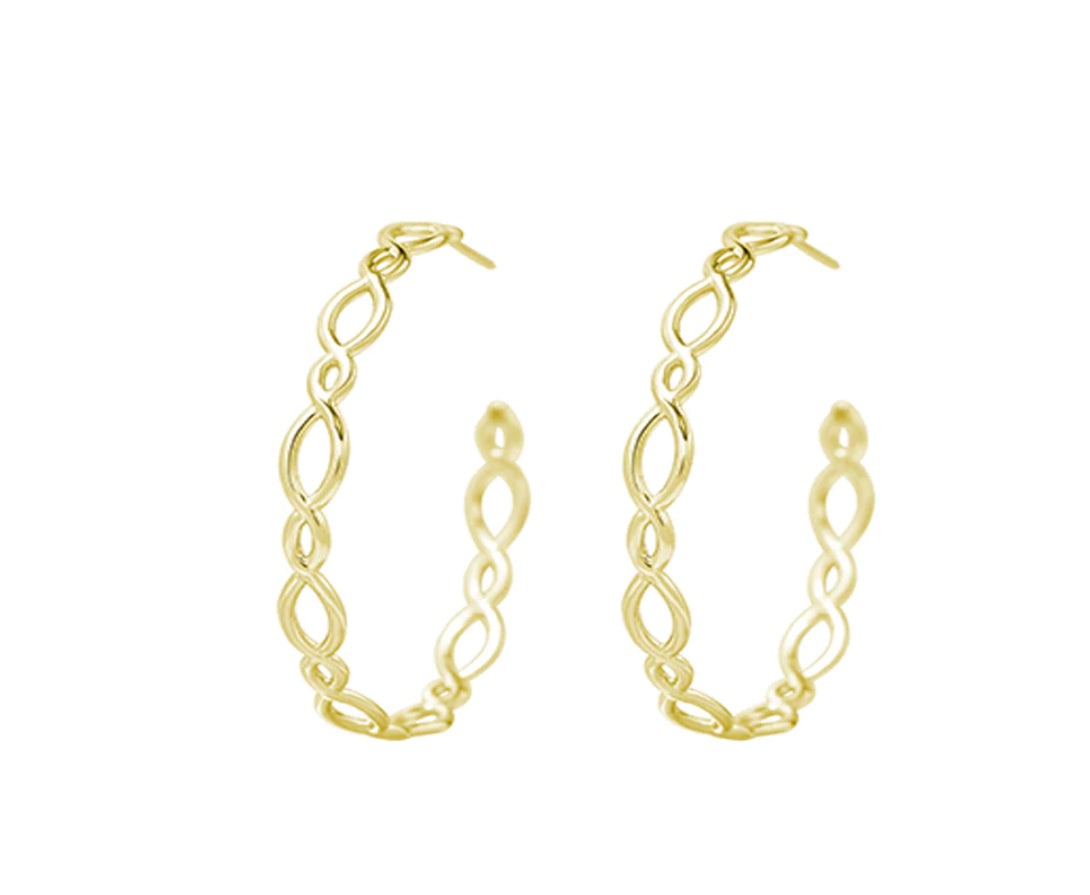 Natalie Wood Design Bloom Hoop Earrings Gold