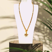 Weisinger Designs - square crystal stone cross necklace