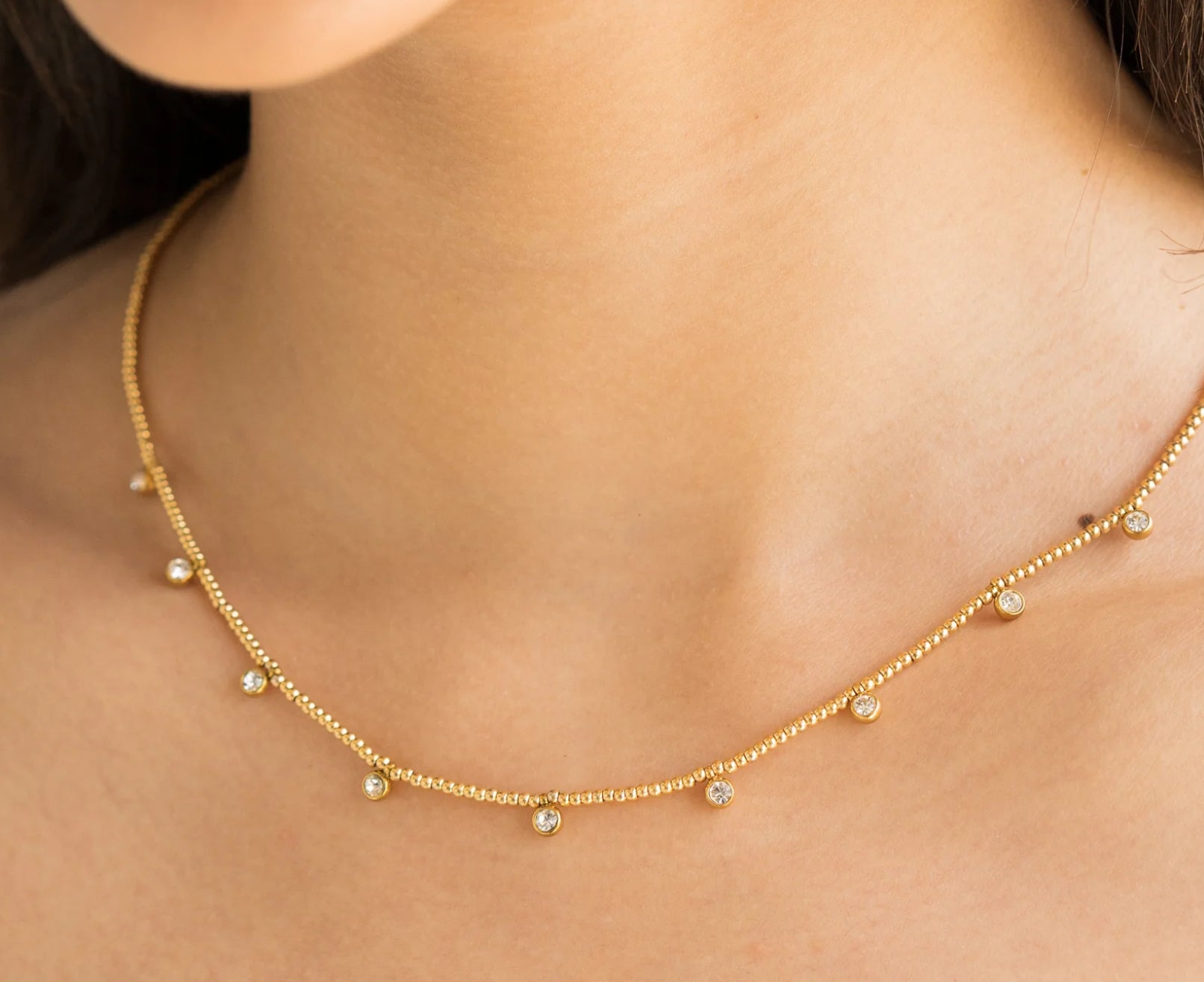 Brenda Grands Beaded Crystal Necklace