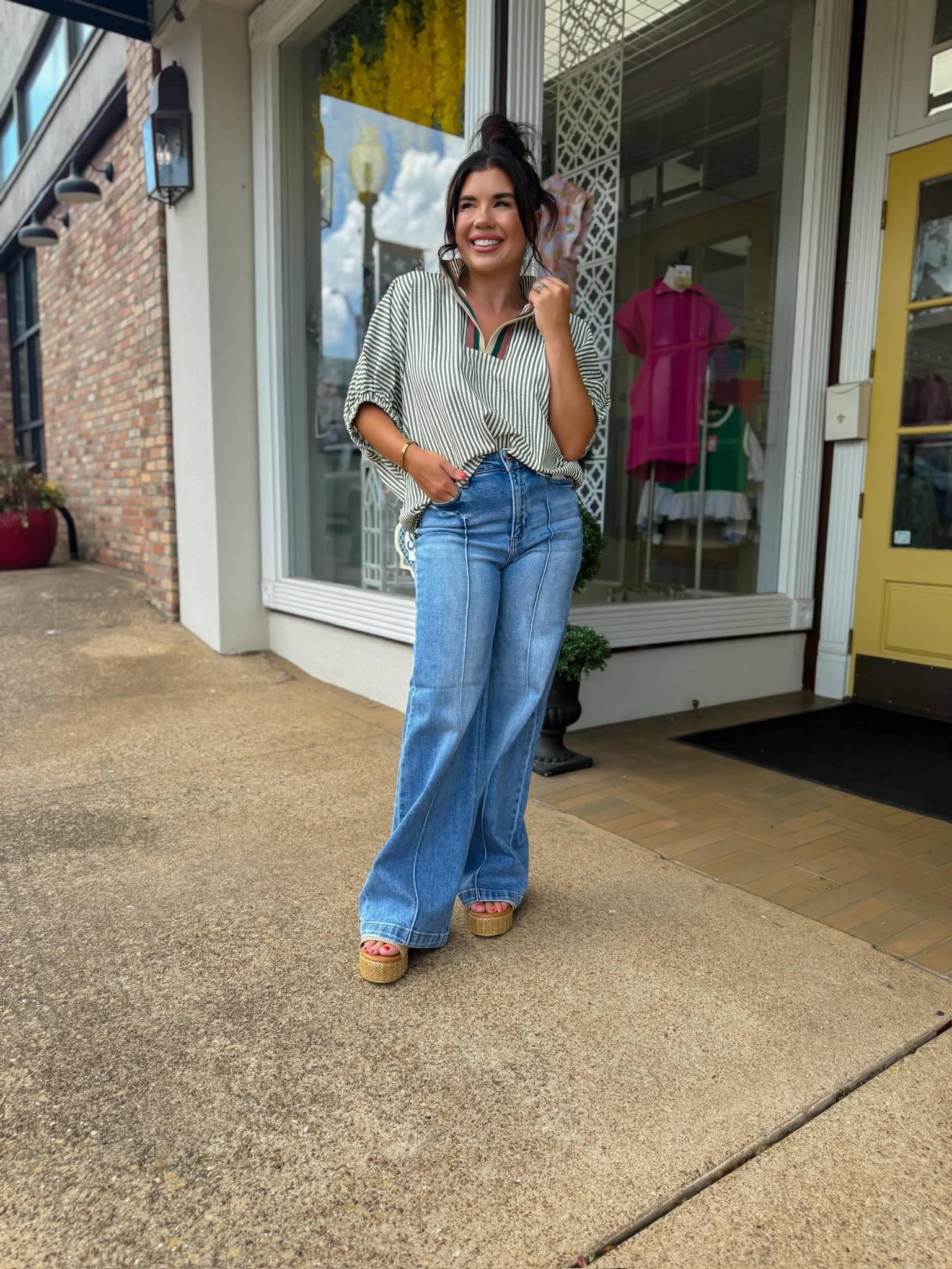 Risen High Waisted-Wide leg