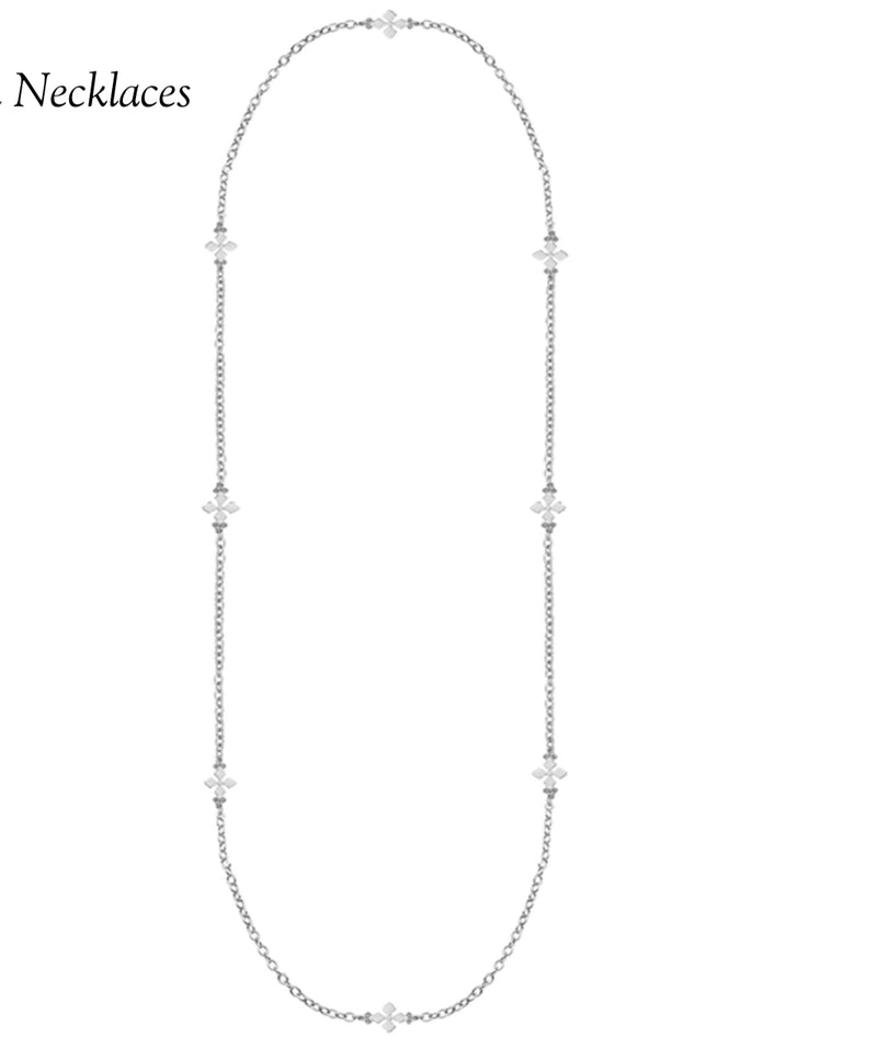 Natalie Wood Design Believer Cross Station Necklaces Silver