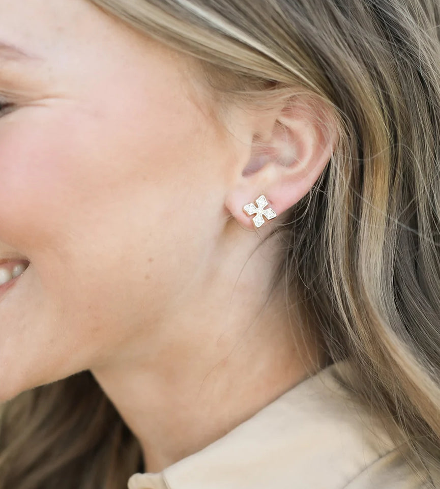 Natalie Wood Design Shine Bright Cross Stud Earring