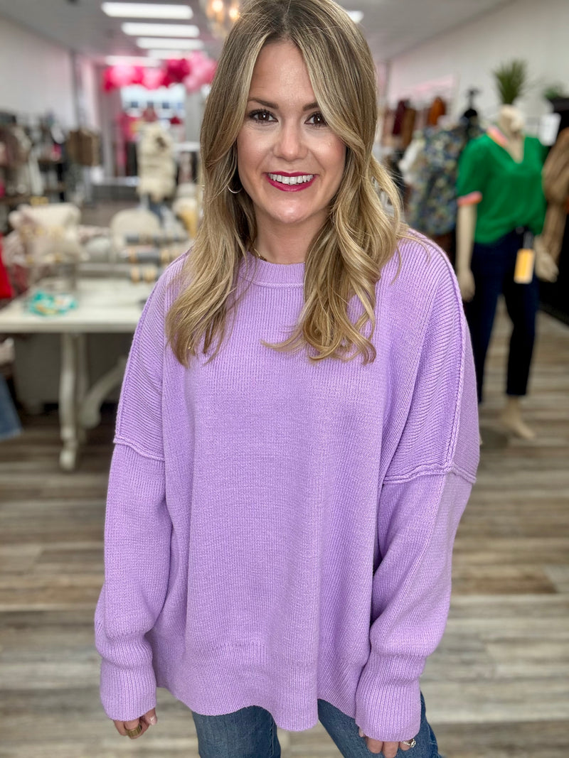 The Layla Lavender Sweater