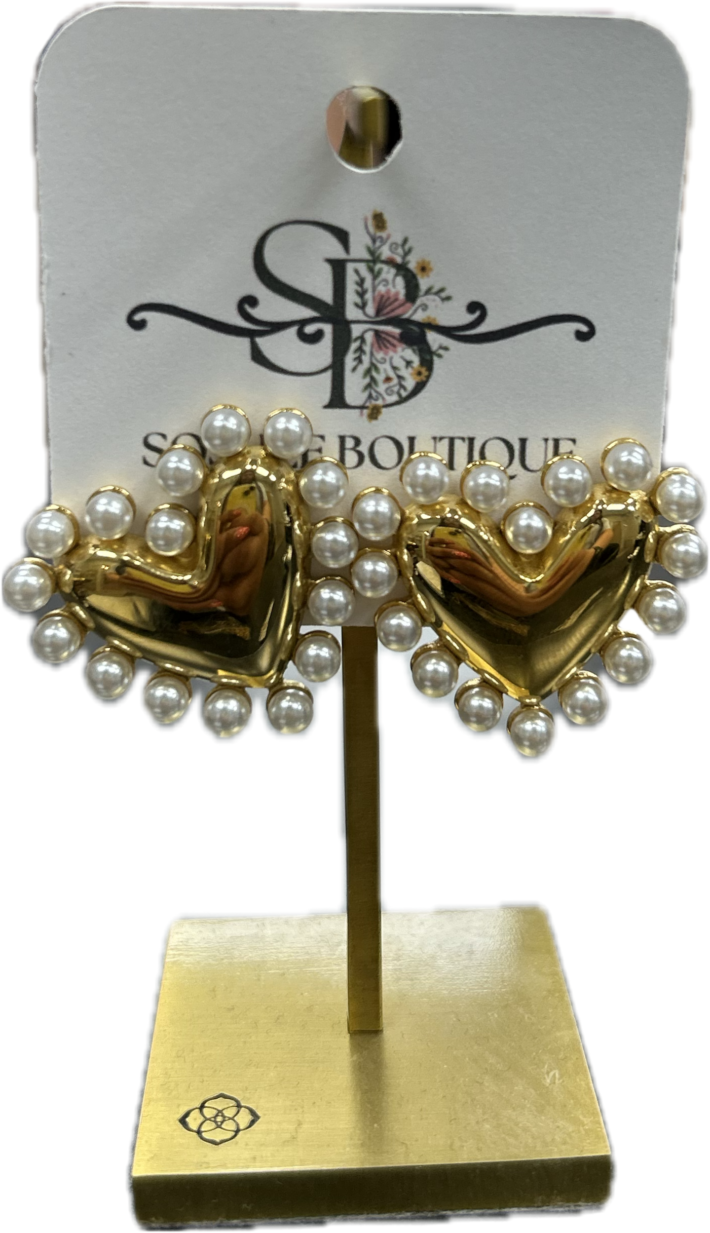 Pearl Heart Earrings