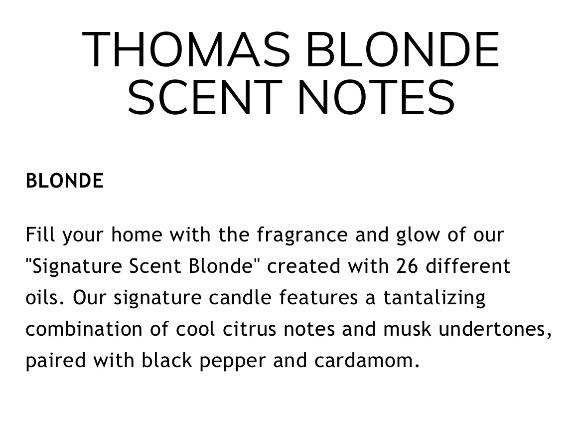 Thomas Blonde Mod Luxe Candle