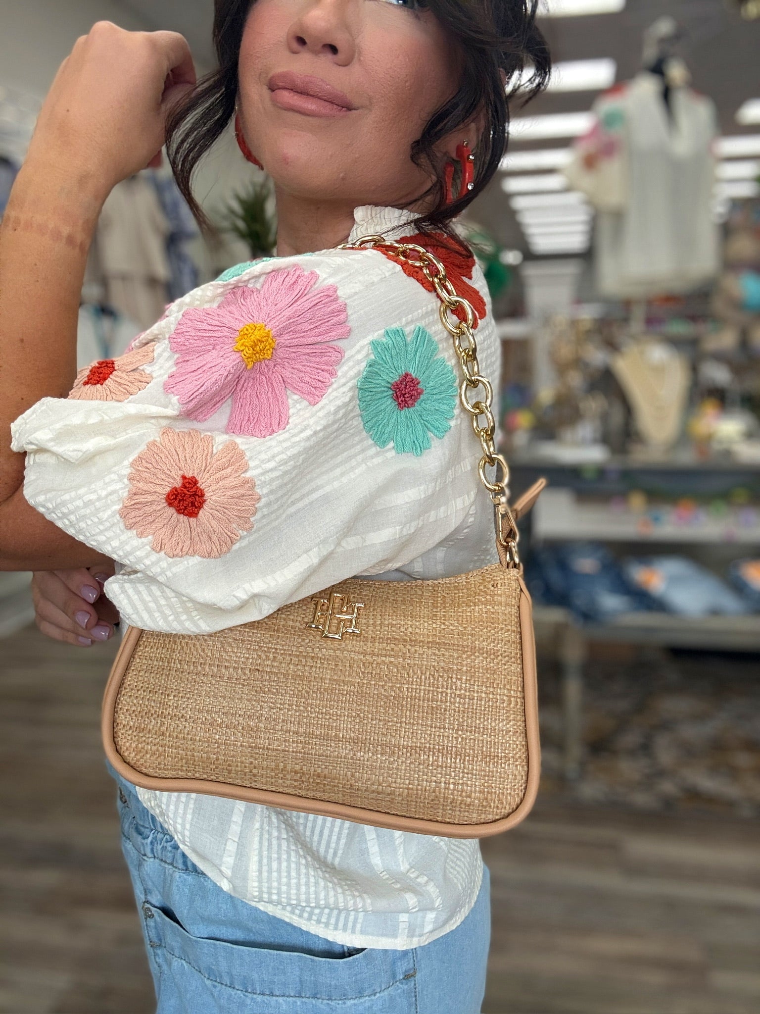 The Lori Embroidered Sleeve Top