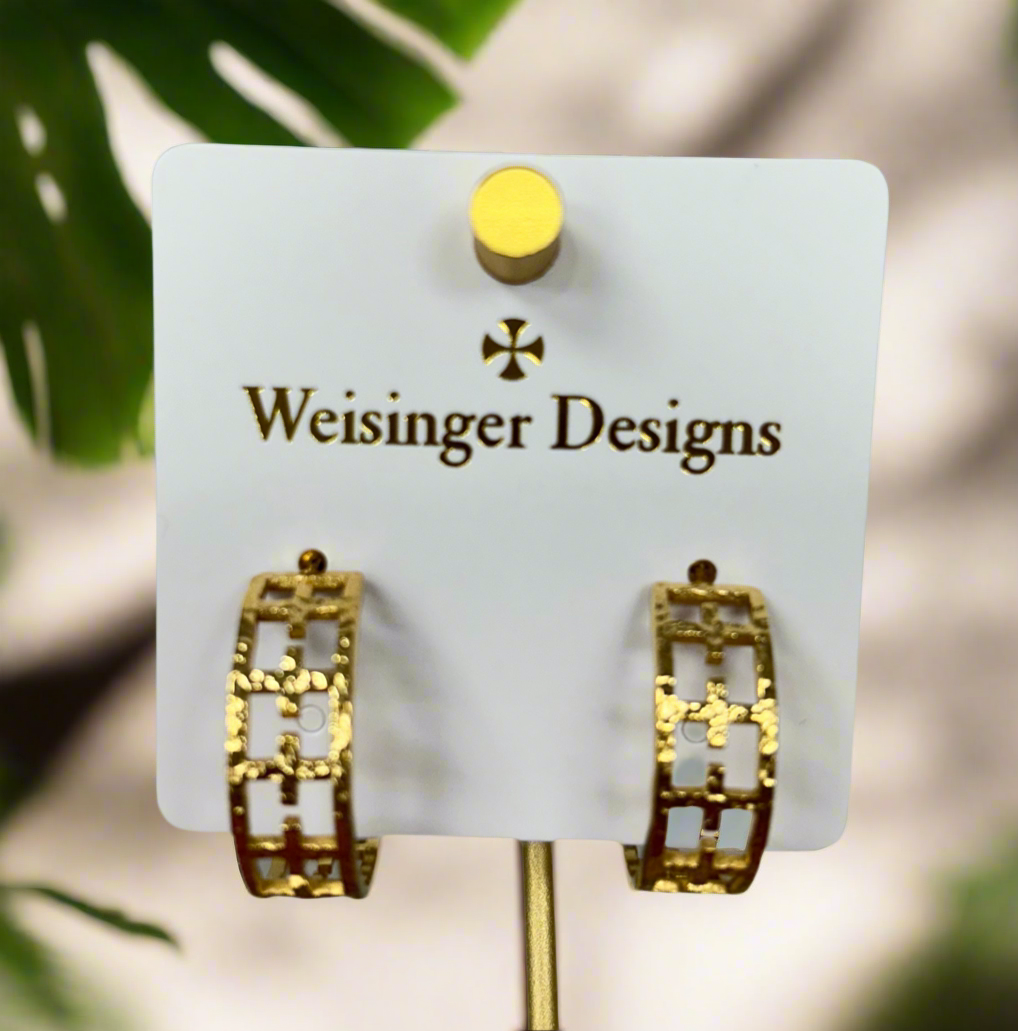 Weisinger Designs - Multi Cross Hoop Earrings