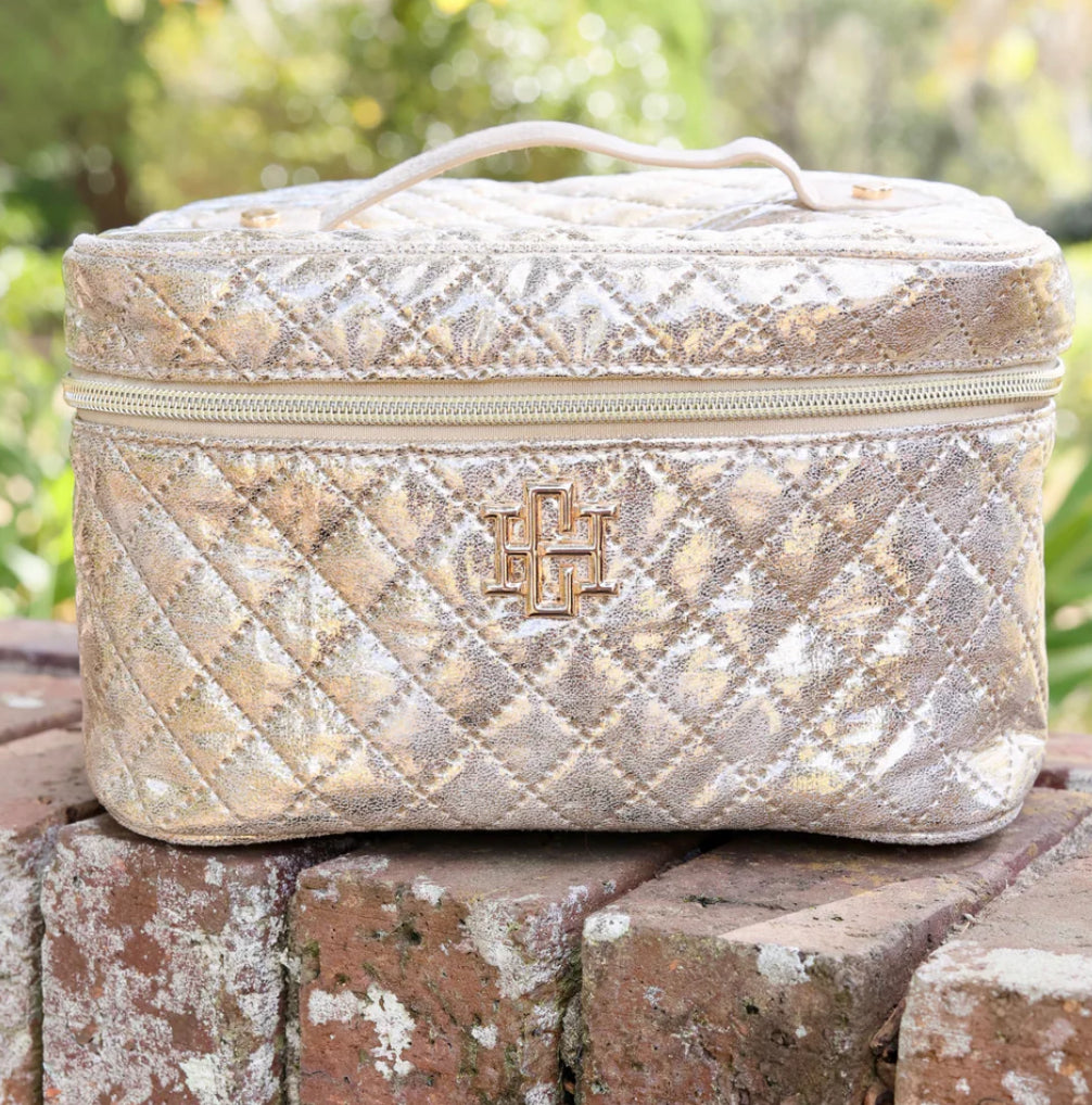 Caroline Hill Hampton Train Case Champagne Pop