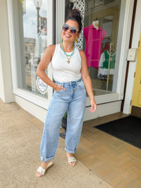 Risen High Rise Barrel Jean