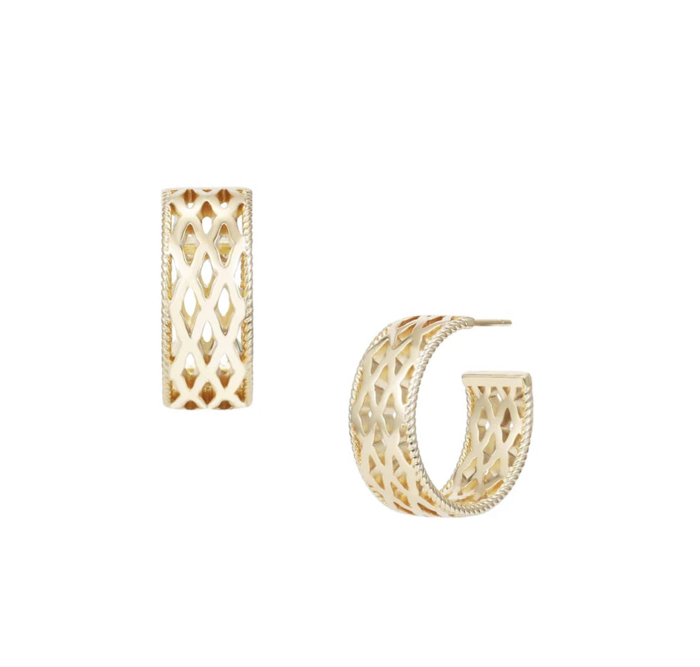 Natalie Wood Design - Graceful Mini Hoop Earrings in Gold