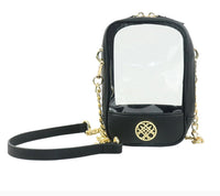 Natalie Woods Design Grace Clear Crossbody in Black